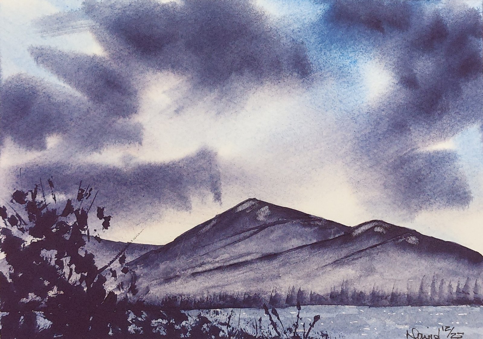 Painting I did from Scott Swinson's Course Watercolour Landscapes for Beginners