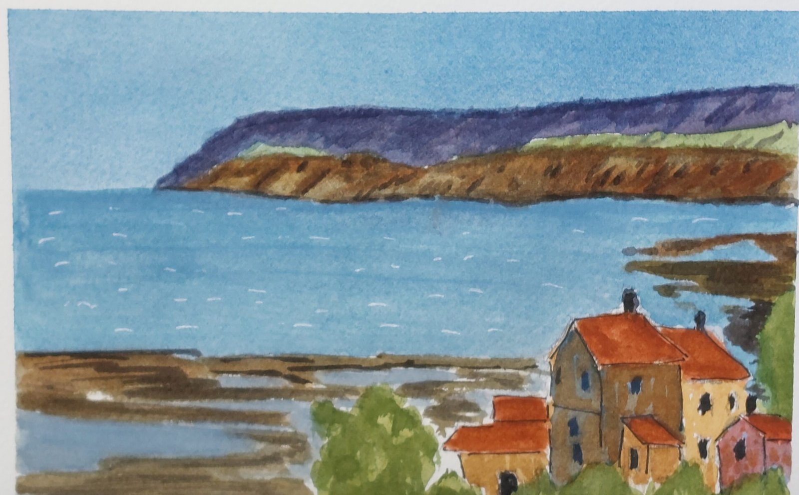 a painting I did from Rod Moore's Watercolor Painting - Introduction To Watercolor Painting